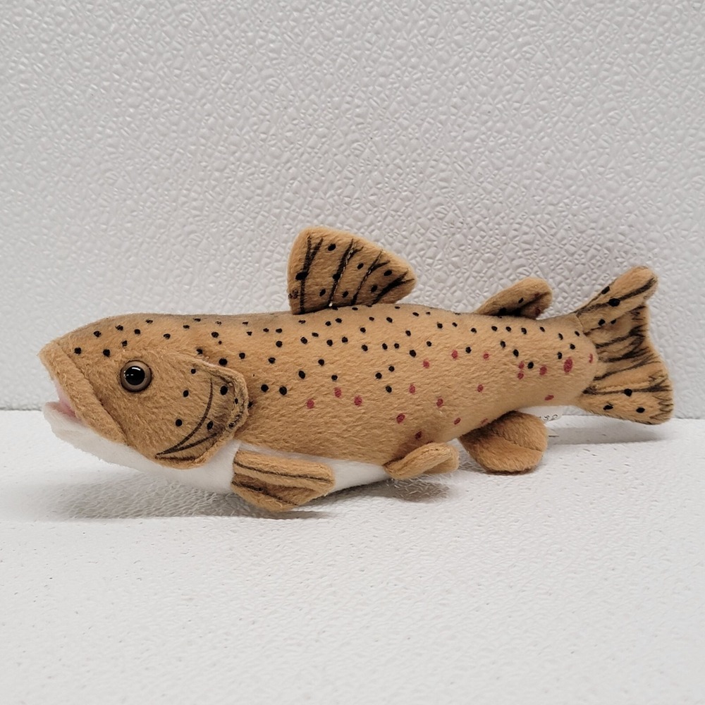 2002 Cabin Critters Inc. Brown Trout Spotted Fish Plush Stuffed Toy 9"